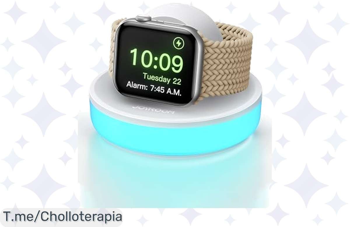 Carga tu Apple Watch rápido y con estilo: oferta exclusiva en cargador RGB