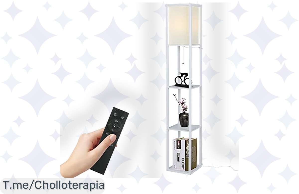 Chollo de Lámpara con Estantes y Control Remoto – ¡Llévatela ya a Precio de Risa!