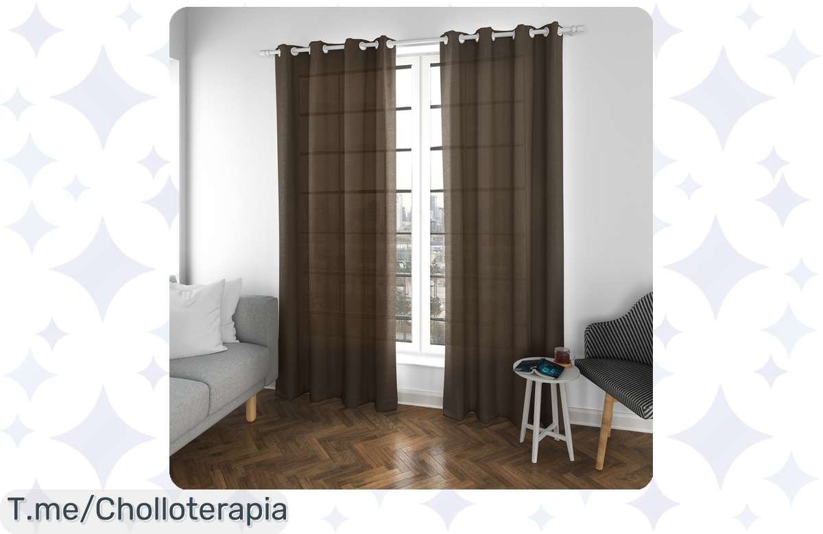 Cortinas Translúcidas Modernas en Super Oferta: ¡2×1 con Ojales Plateados, Dale Estilo a Tu Hogar!