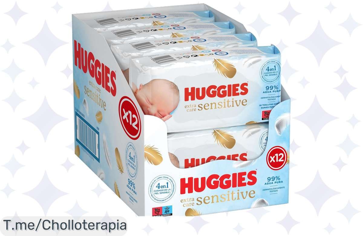 Descubre Huggies Extra Care Sensitive: ¡99% Agua y Protección 4 en 1, No Esperes Más!