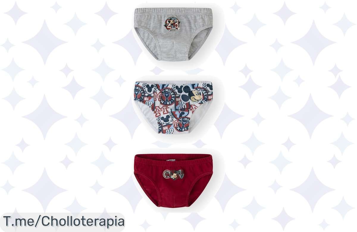 Ganga Total: 3 Calzoncillos de Niño de Mickey a Precio de Locura, ¡Corre!