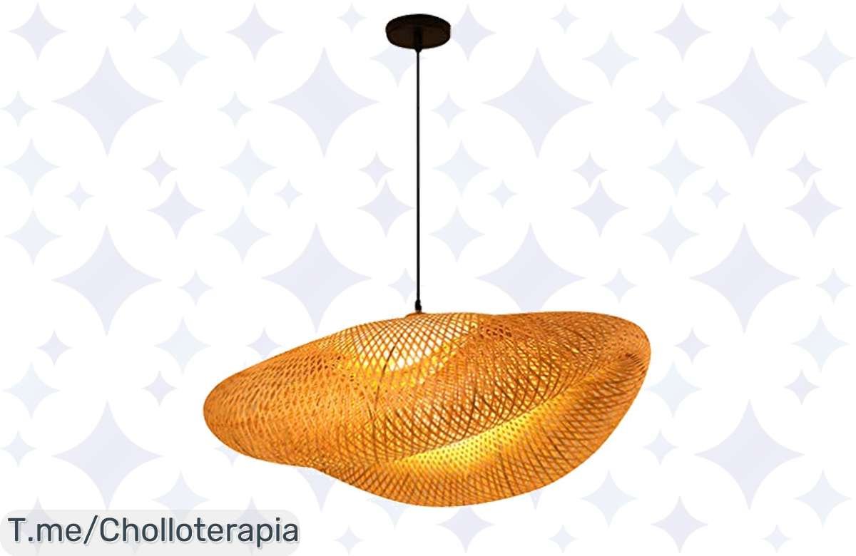 Ilumina tu casa con estilo: lámpara de bambú rústico a precio de ganga