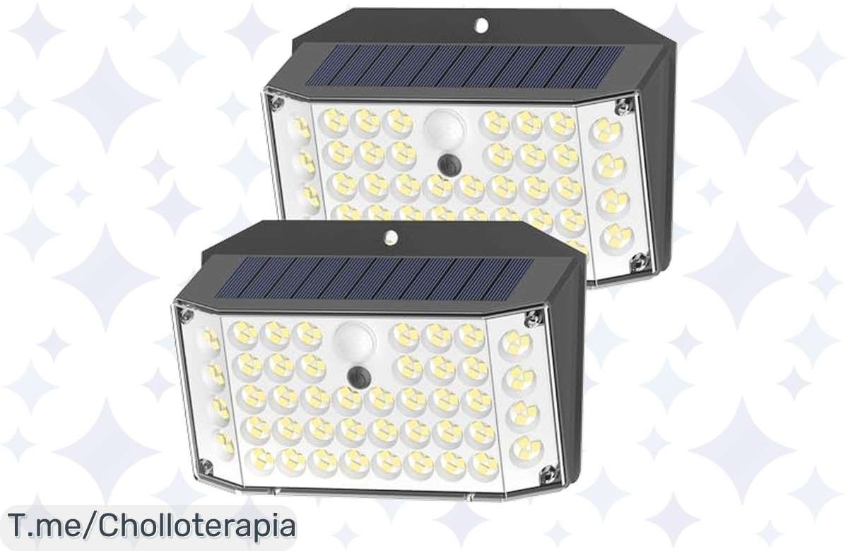 Luces solares IP67 con sensor: 12 horas de luz con solo 8 de sol, ¡no te lo pierdas!