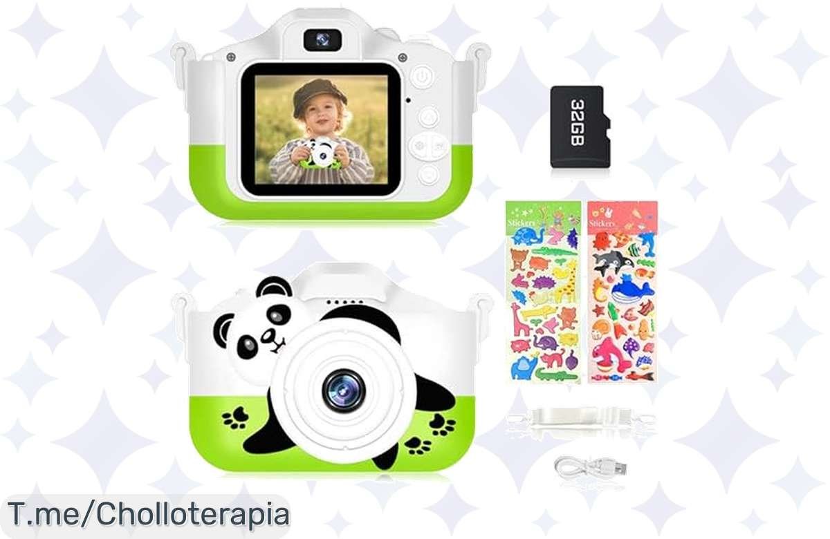 No te pierdas la promo: Cámara Fotos Infantil 1080HD + Tarjeta SD 32GB