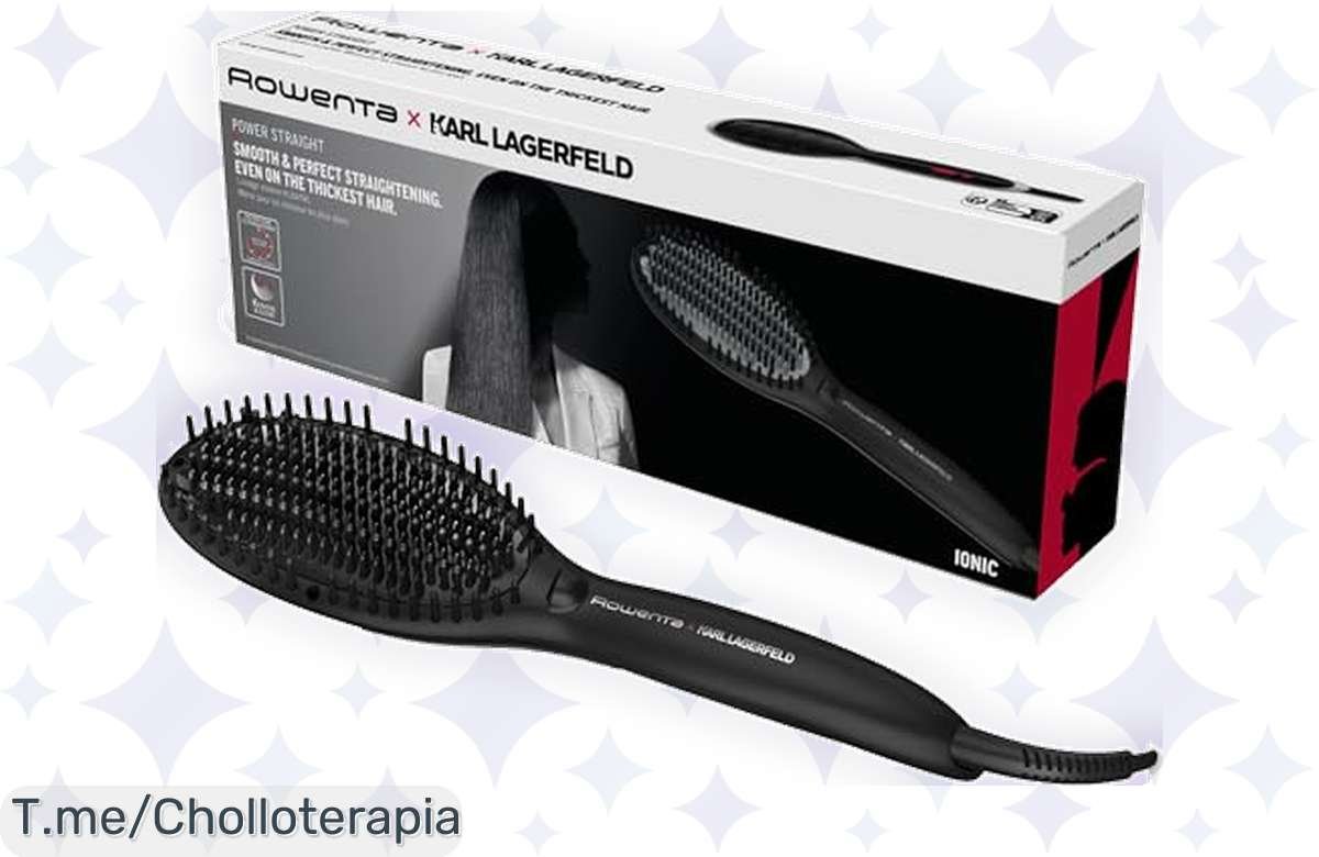 Oferta exclusiva: Cepillo alisador Rowenta x Karl Lagerfeld, cabello perfecto en segundos!