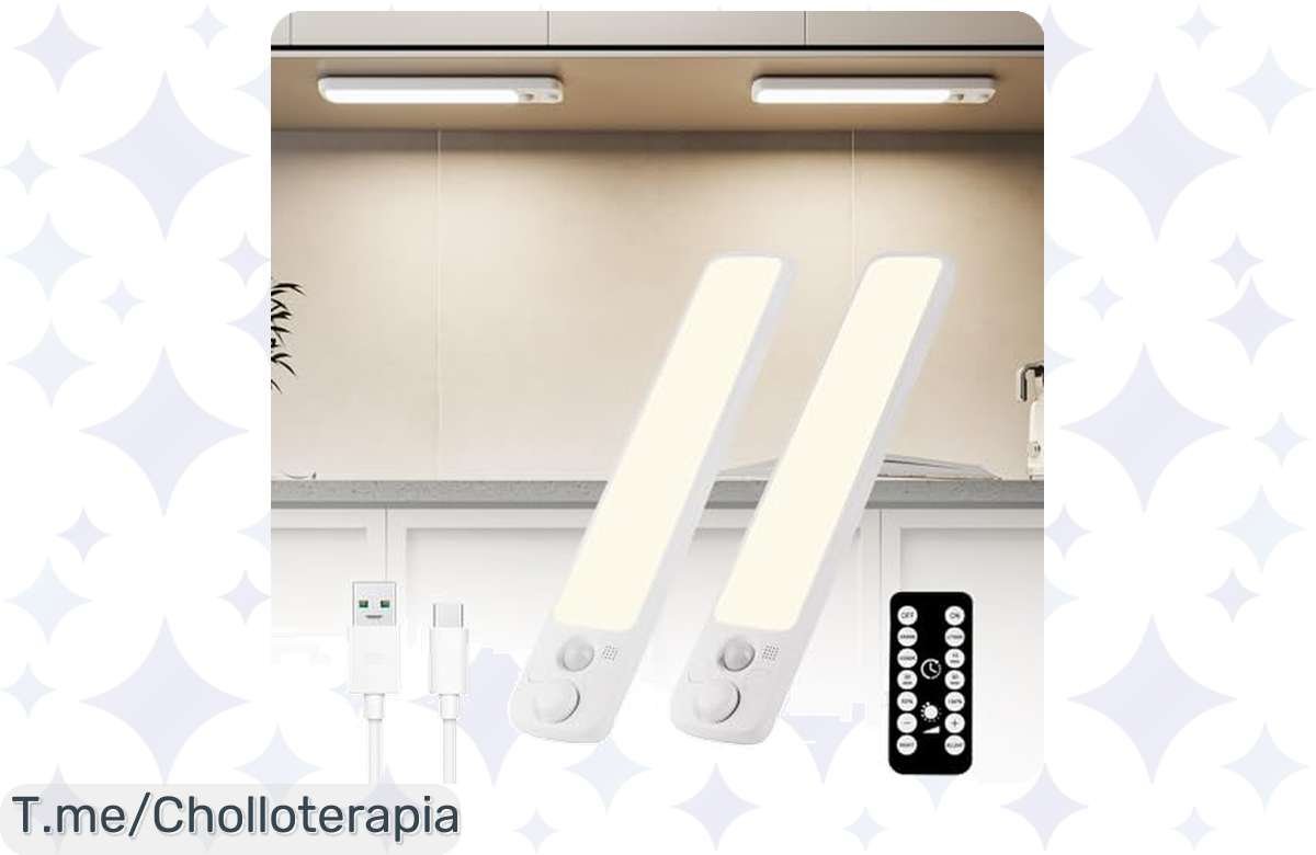 Pack de 2 Lámparas LED con Sensor y Mando: ¡Ilumina tu Hogar por Menos!