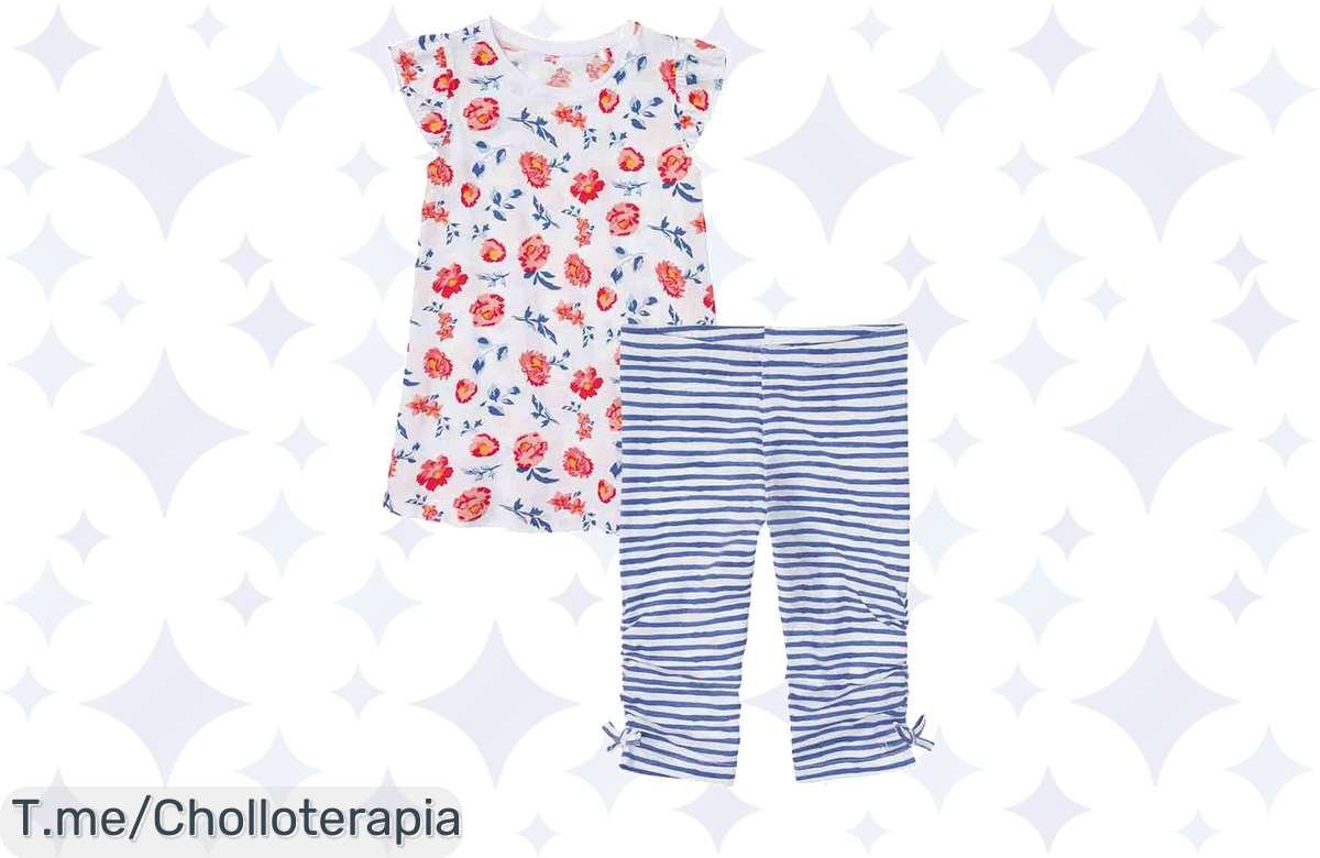 Pijama infantil veraniego con leggings: ¡Chollo irresistible a precio de risa! Corre y viste a tus peques con estilo.