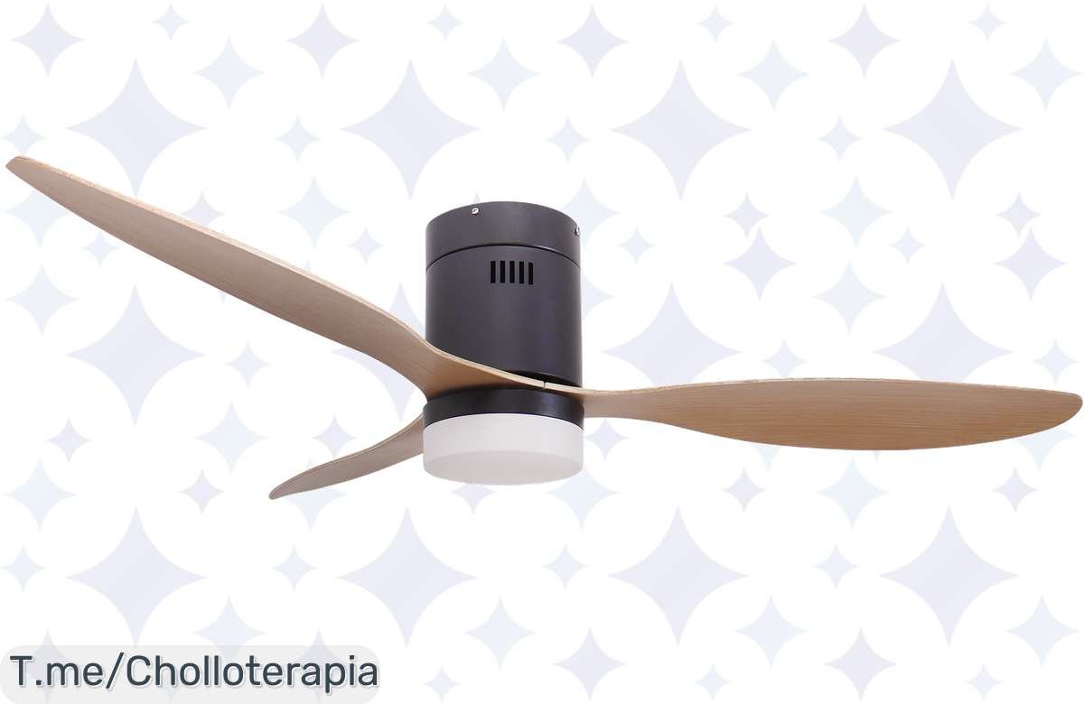 Última oportunidad: Ventilador de techo con lámpara a precio que se va volando
