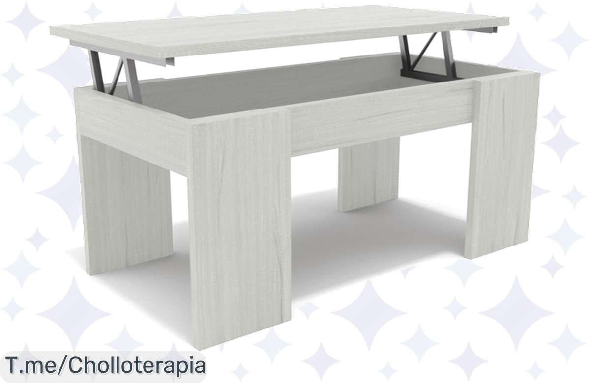 ¡Ahorra espacio con la MESA DE CENTRO ELEVABLE MC4 de Dormidan!