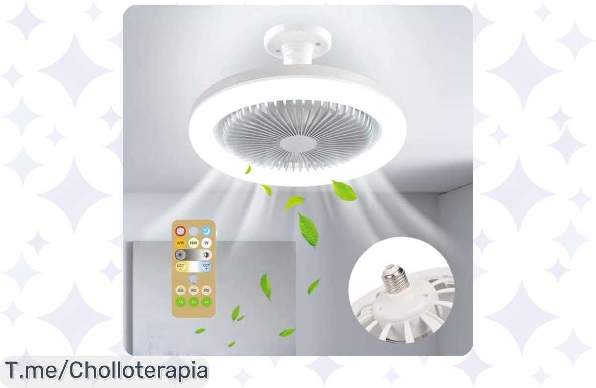 ¡Aprovecha la frescura sin ruido con este ventilador de techo con control remoto!