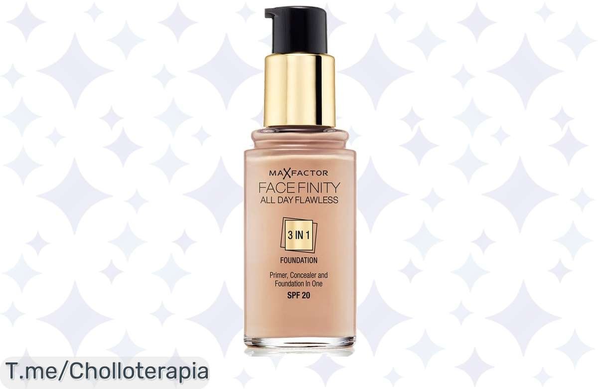 ¡Aprovecha ya! Base de maquillaje Max Factor Face Finity 3 en 1 a precio de ganga, ¡tu piel radiante!