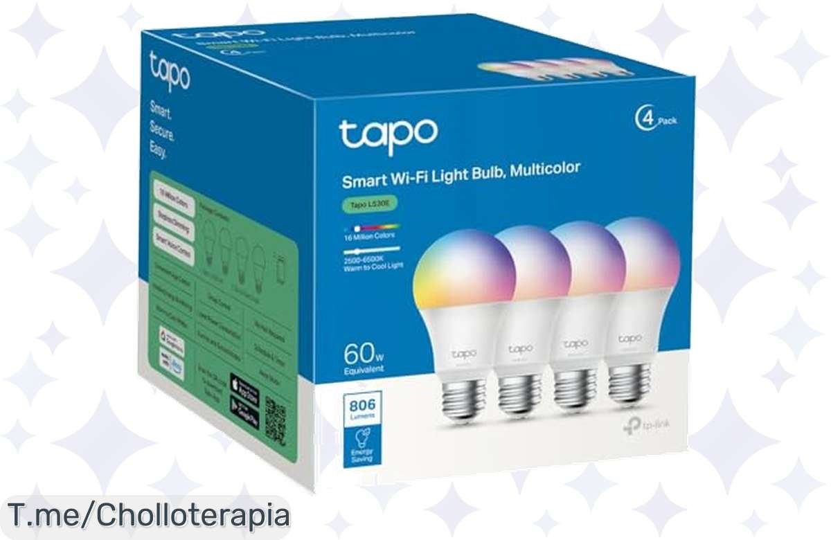 ¡Aprovecha ya! Bombillas LED Tapo L530E: Color y brillo al mejor precio, compatibles con Alexa y Google Home.
