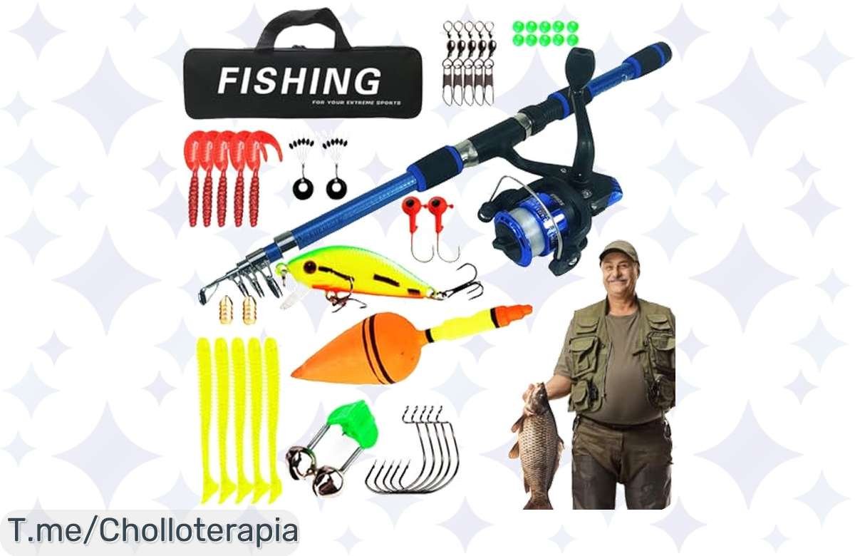 ¡Atrapa la Diversión: Caña de Pescar para Peques Aventureros!