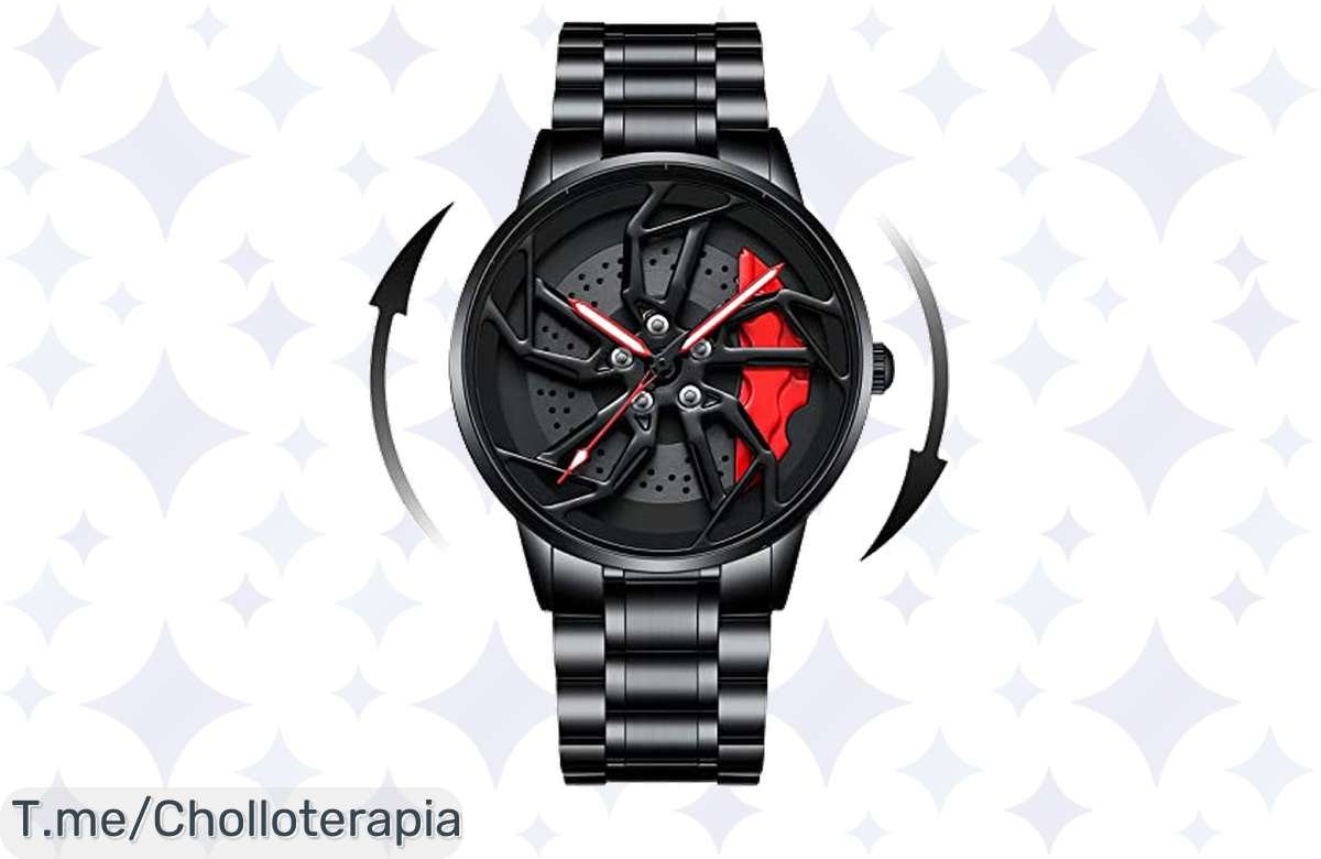 ¡Atrévete con el Reloj Deportivo de Motorsport con diseño de llanta giratoria de Mihawk!