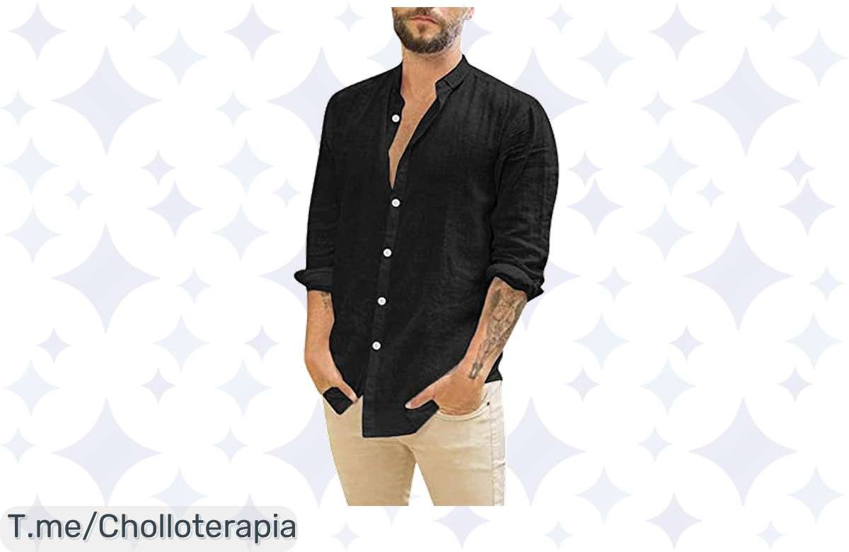 ¡Camisas de Lino para Hombre al 60%! Ponte Fresco y Ahorrá Hoy!