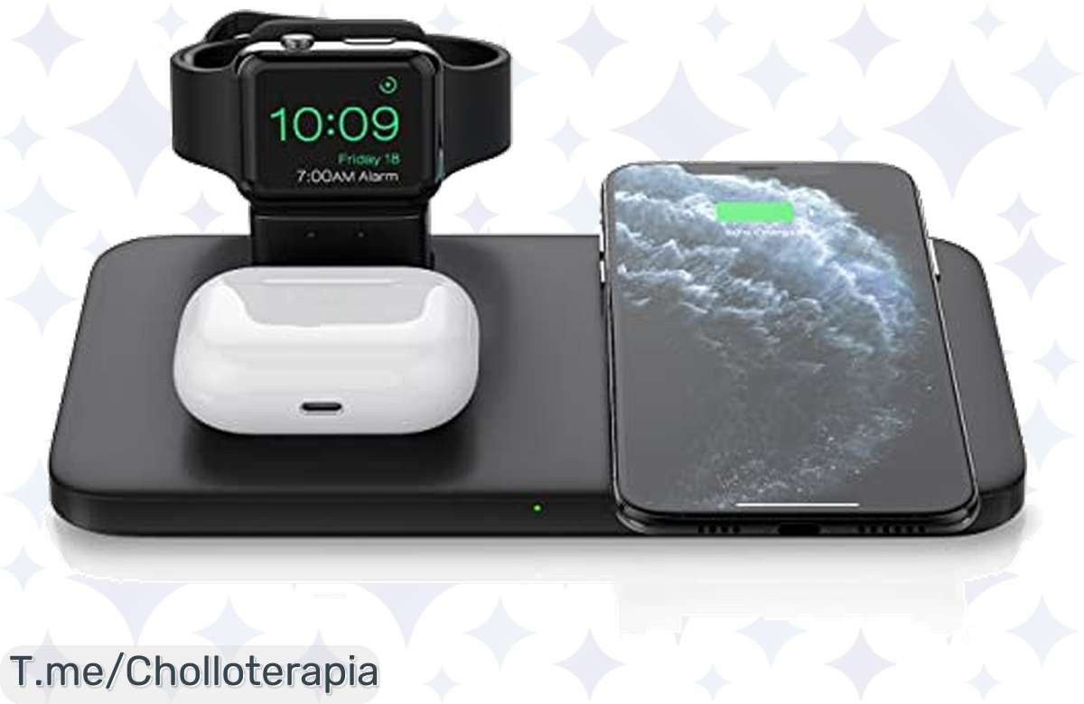 ¡Carga todo y ahora! Este cargador 3 en 1 está regalao