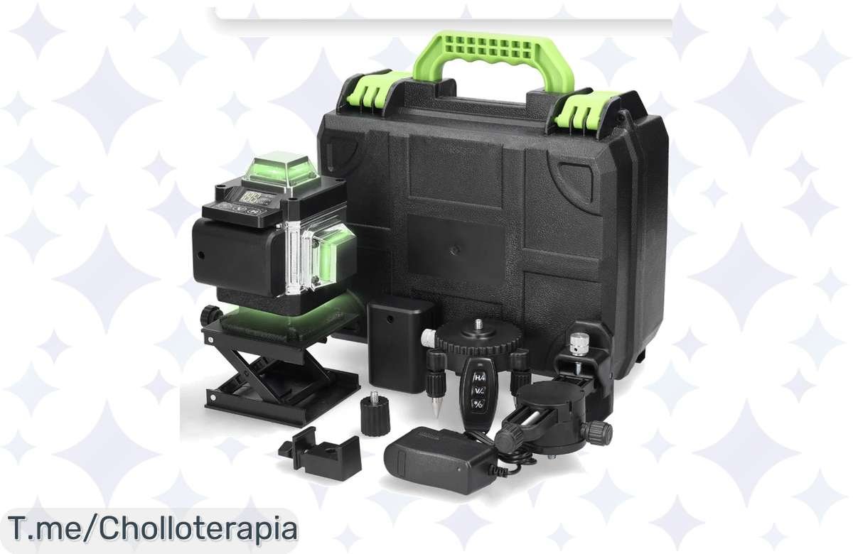 ¡Chollazo: Nivel láser 4D de 16 líneas con batería de litio!