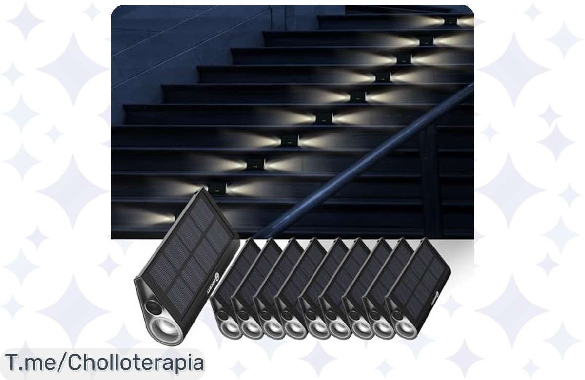 ¡Chollazo en Lámparas Solares para Jardín! 10 unidades impermeables a precio de risa, carga rápida y luz nocturna. Dale vida a tu jardín ya.