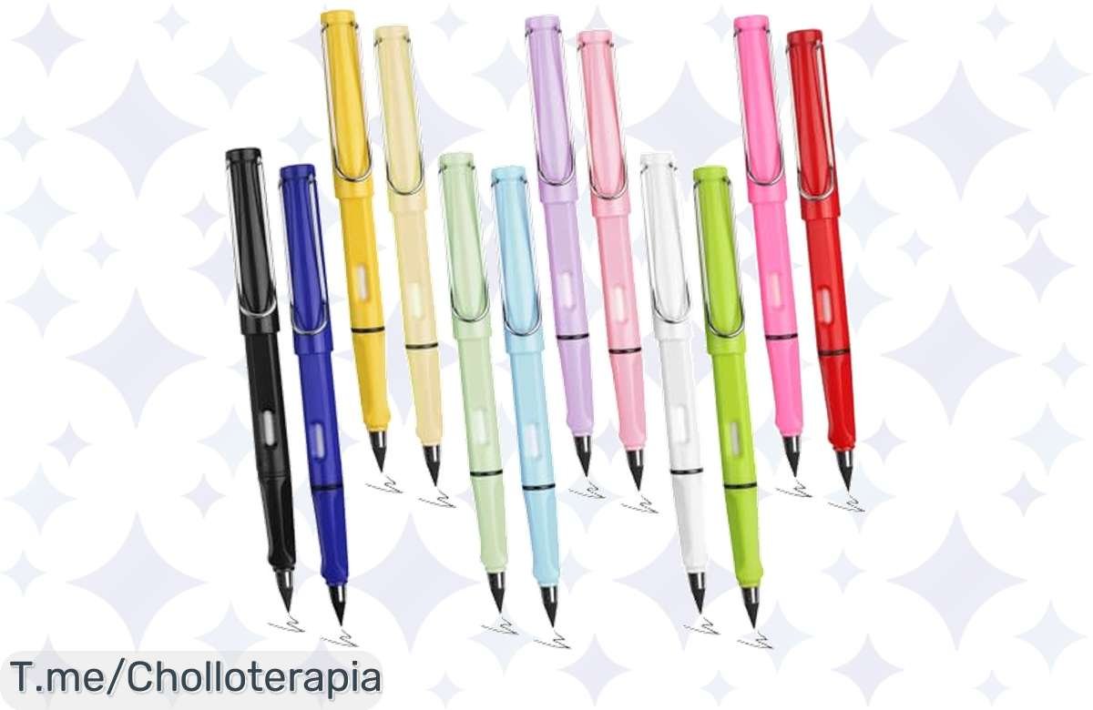 ¡Consigue el pack de 10 lápices infinitos! Oferta brutal que reemplaza 100 lápices, sin afilar, a precio chollo. ¡Aprovecha ya!