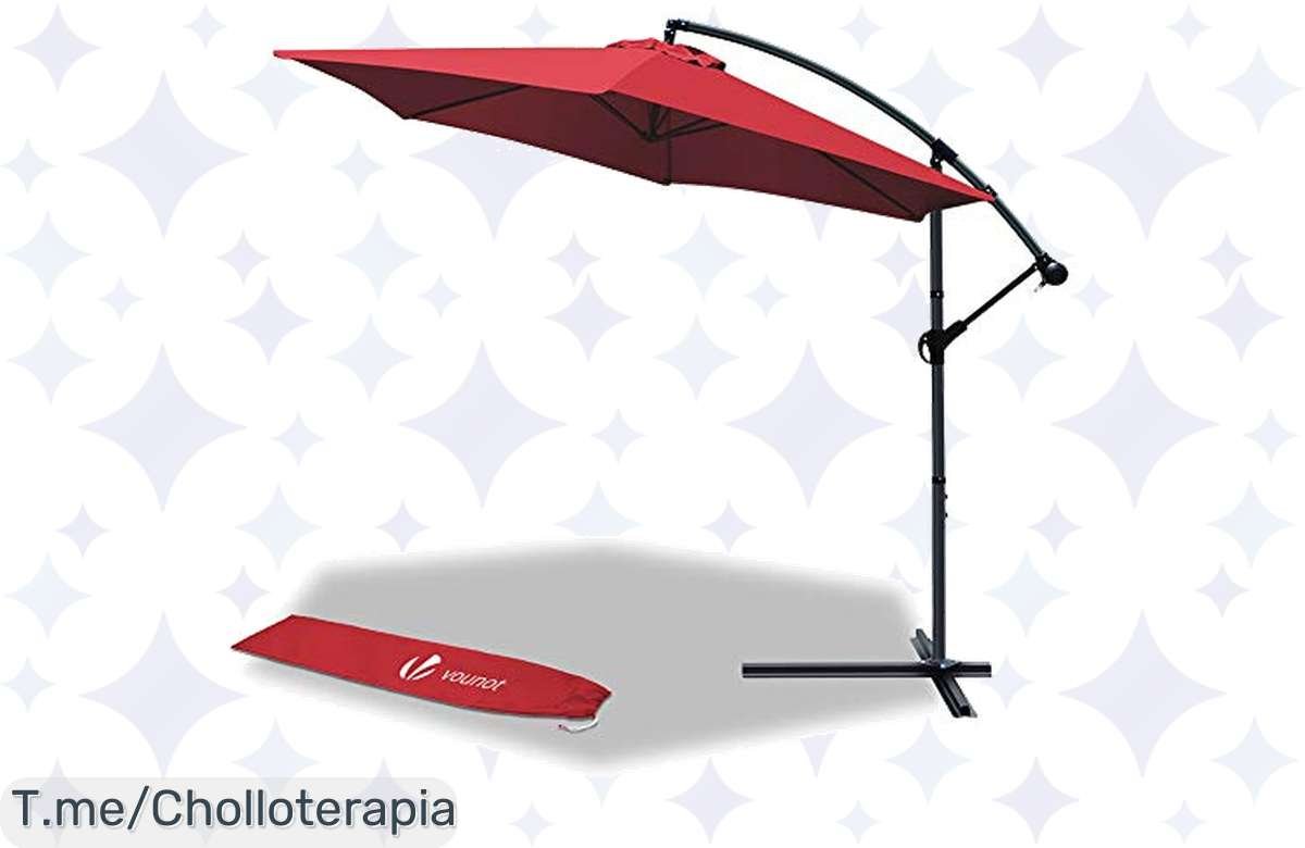 ¡Consigue ya tu parasol VOUNOT 300cm con protección UV y funda incluida! ¿A qué esperas?