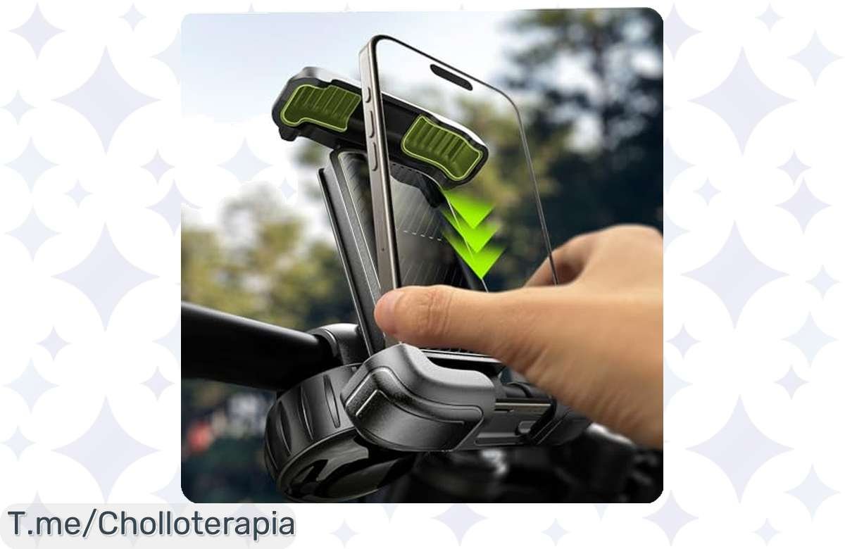 ¡Corre por tu soporte móvil para moto o bici con 42% off y rotación 360°!