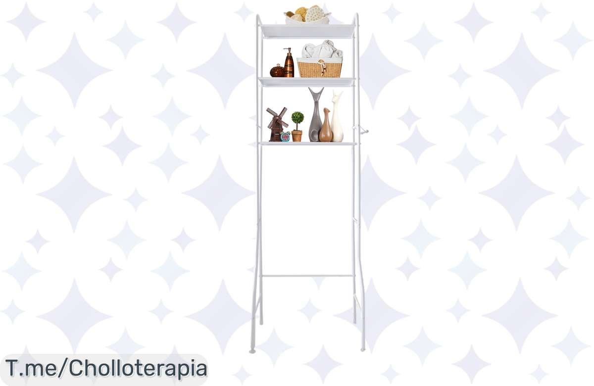 ¡Dale un toque de glamour a tu baño con la Estantería sobre Inodoro WC Nyana Home!