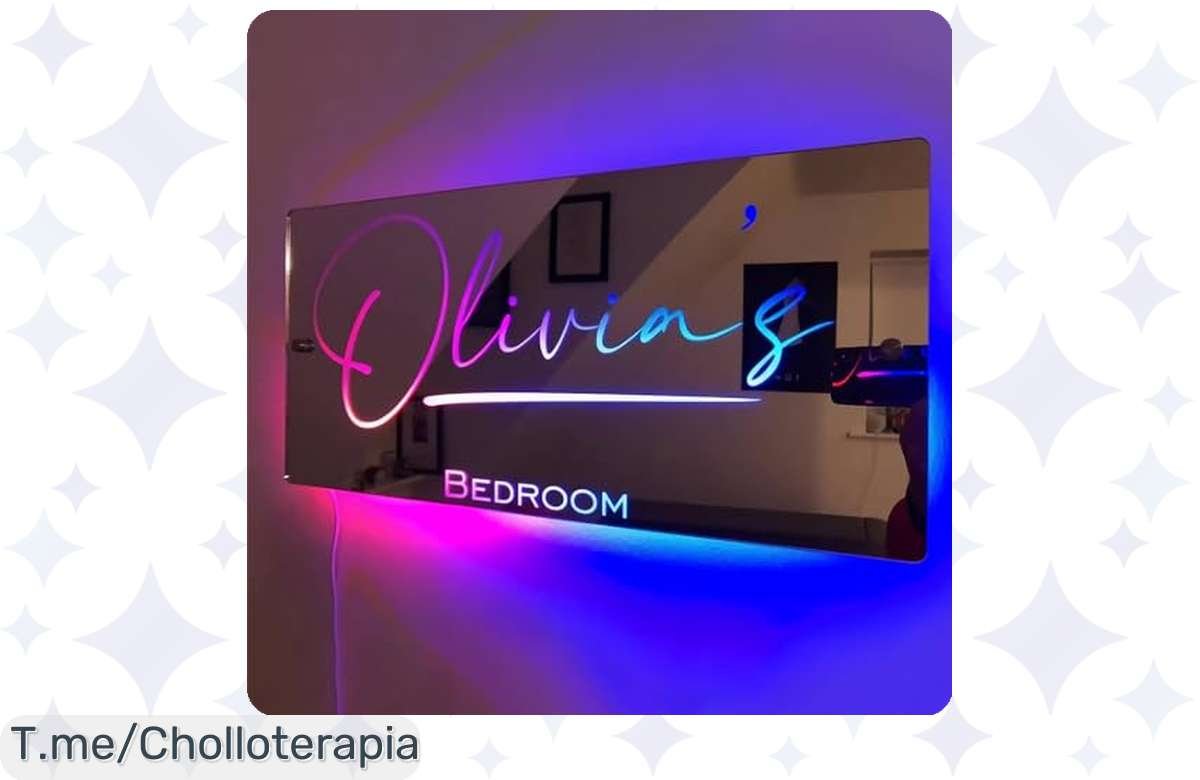 ¡Dale vida a tu espacio con el Espejo LED Personalizado de 12 colores!