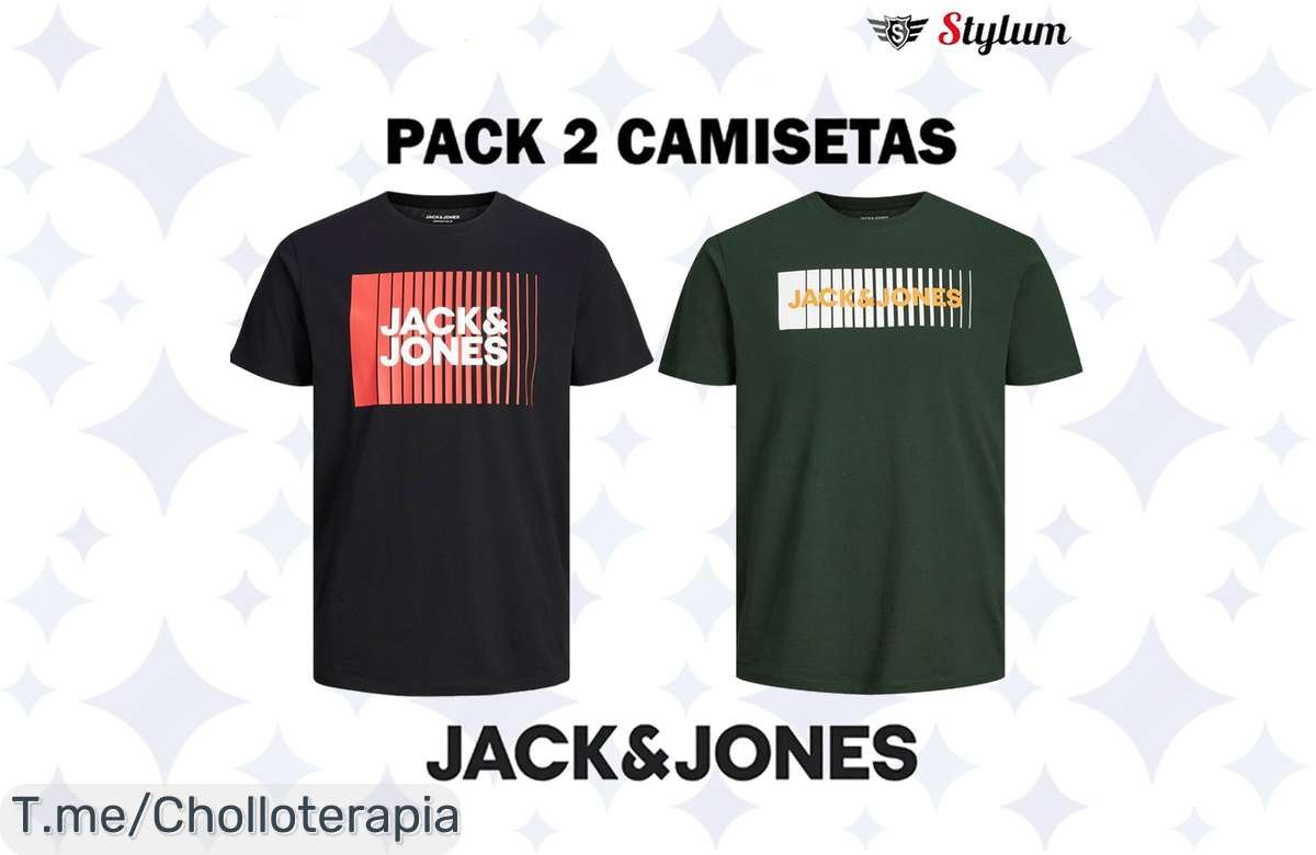 ¡Descuentazo! Pack 2 Camisetas Jack & Jones a precio de locura – ¡No te lo pierdas!