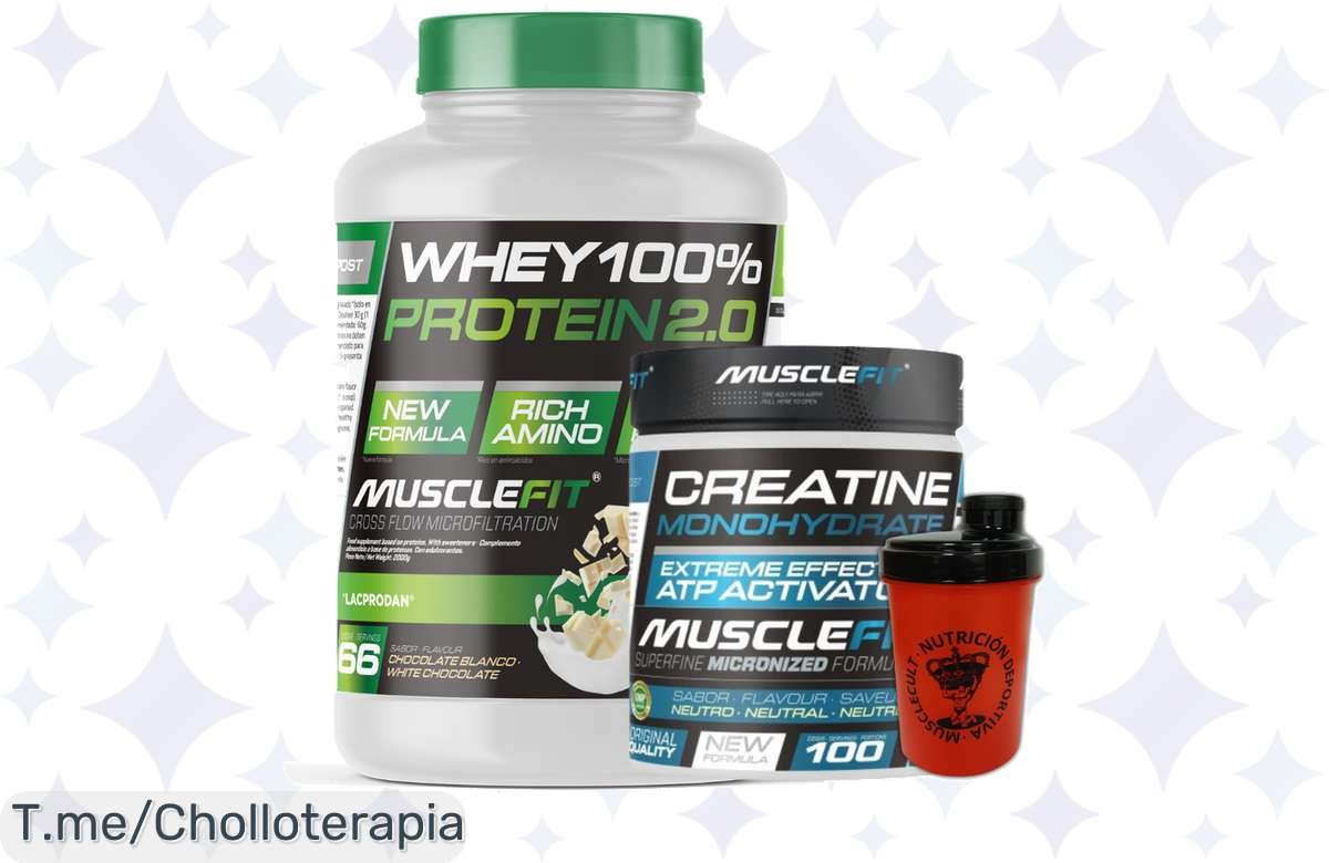 ¡Descuento bomba! Pack Whey + Creatina MuscleFit: ¡Musculatura de acero en poco tiempo!