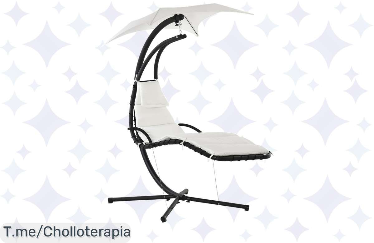 ¡Descuento brutal! Silla colgante con toldo y soporte: ¡No te quedes sin la tuya!