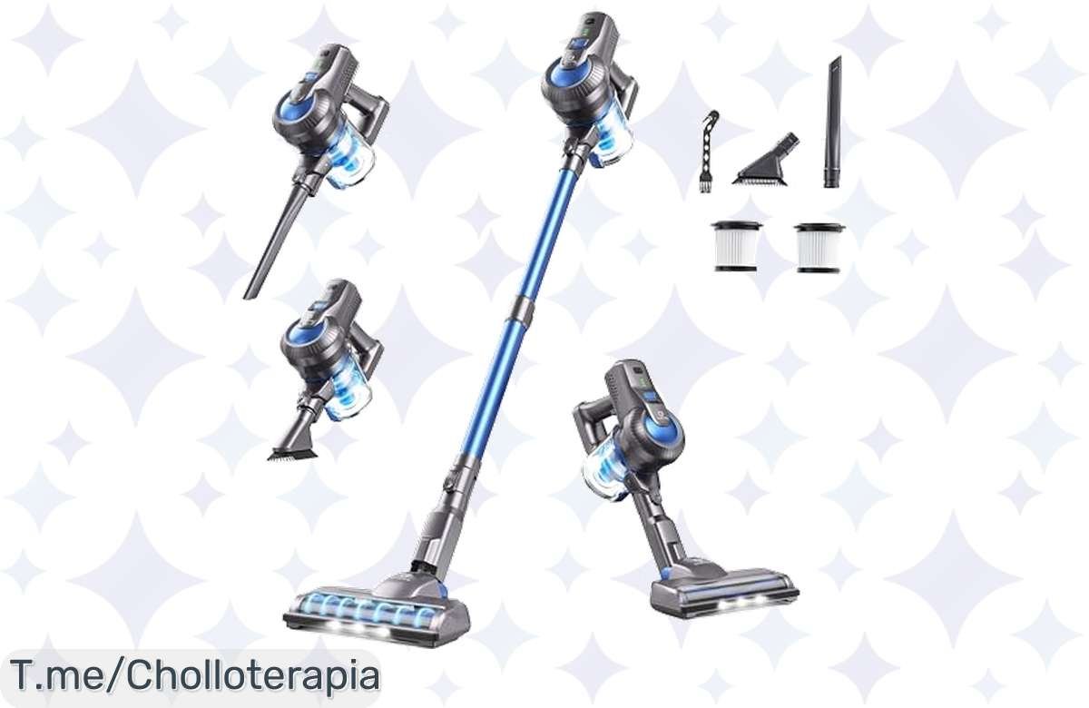 ¡Descuento del 42% en la aspiradora Greenote 6 en 1! Limpia sin cables y con luces LED. ¡Usa tu cupón!