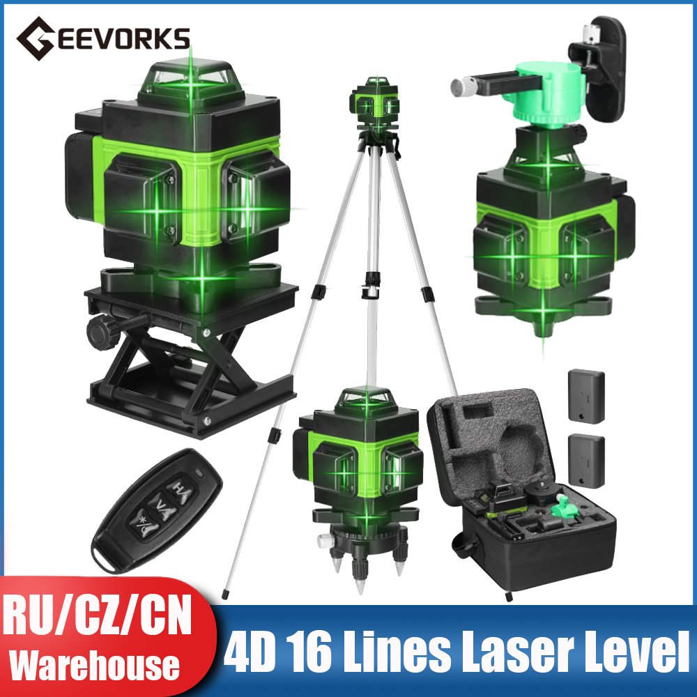 ¡Descuento exclusivo en nivel láser inalámbrico 4D de 16 líneas con trípode!