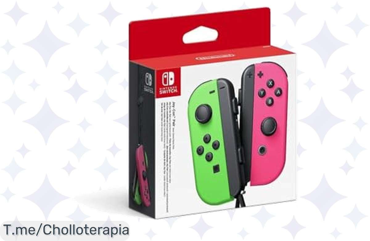 ¡Experimenta el doble de diversión con los nuevos Nintendo Joy-Con verde/rosa para Switch! 🎮