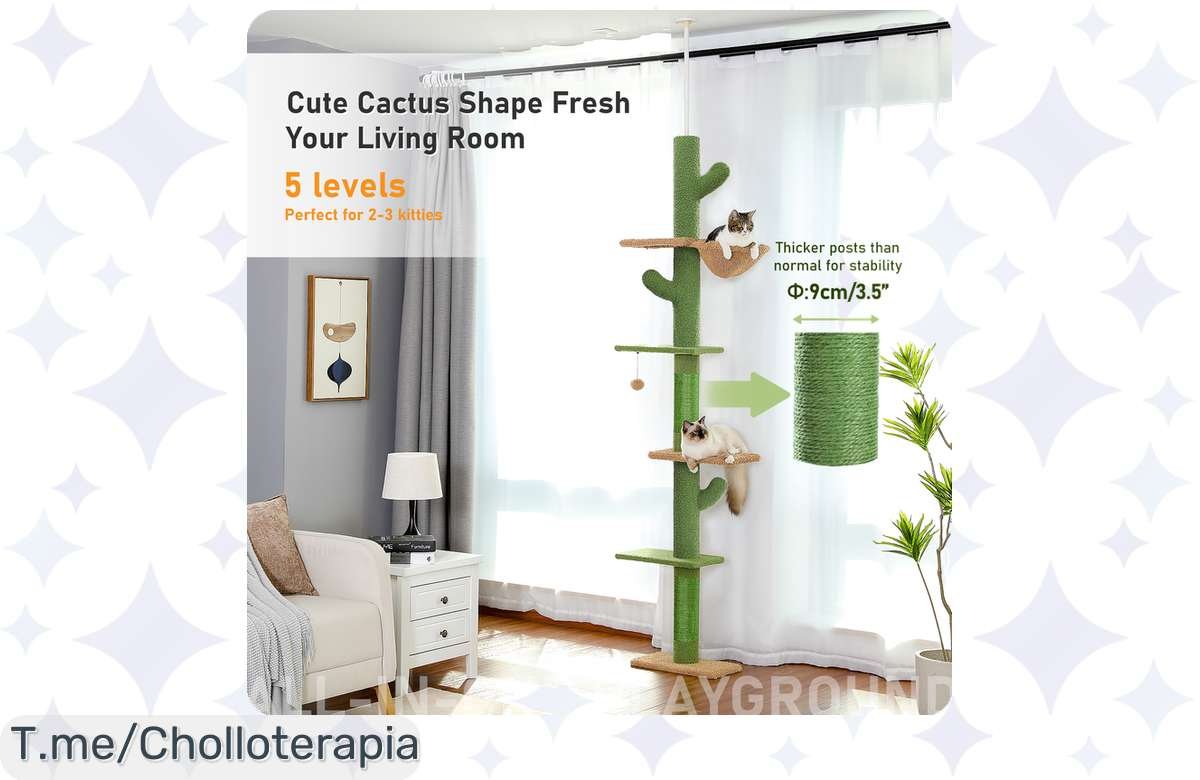 ¡Ganga Total! Torre Ajustable para Gatos a Precio de Risa!