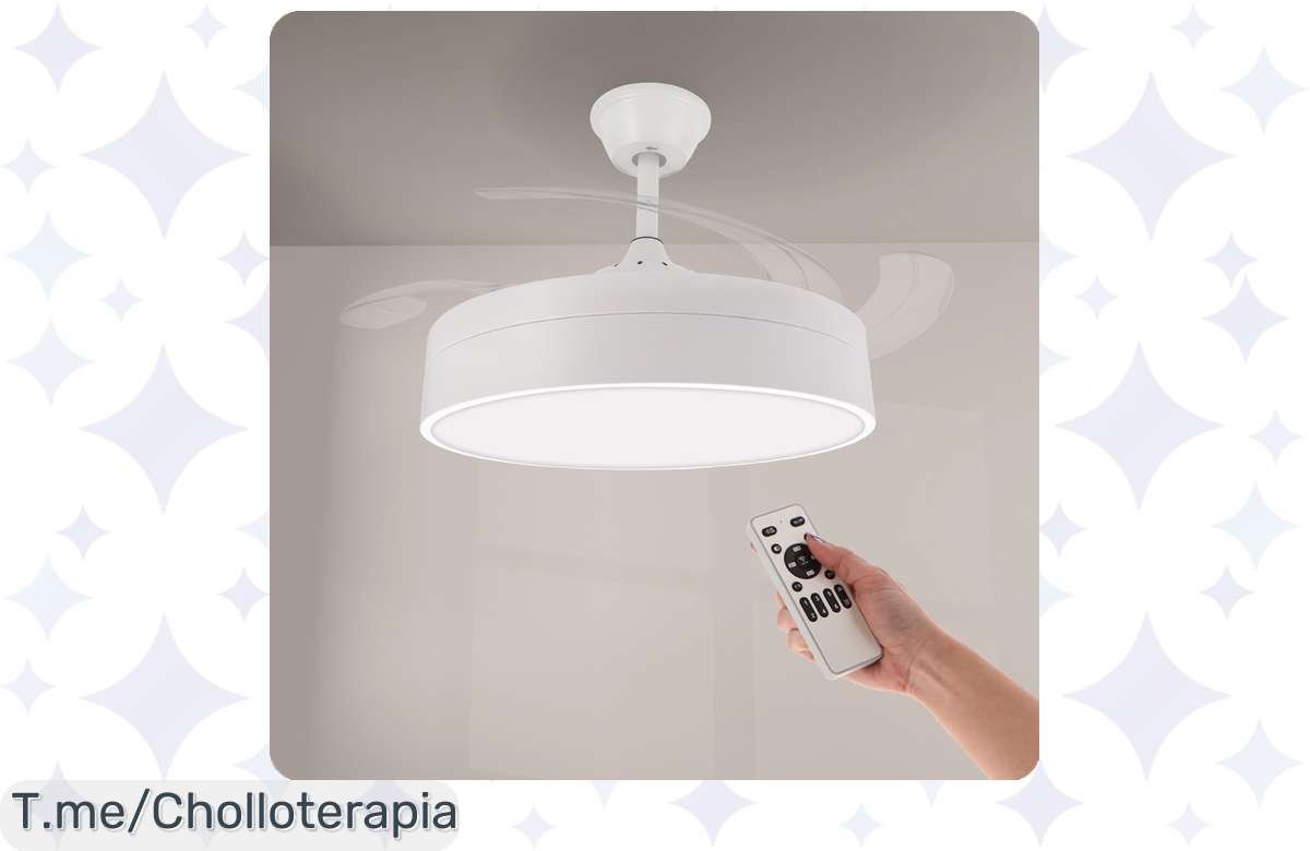 ¡Ganga de locos! Ventilador de techo LED con mando a distancia y 6 velocidades, ¡no te lo pierdas!