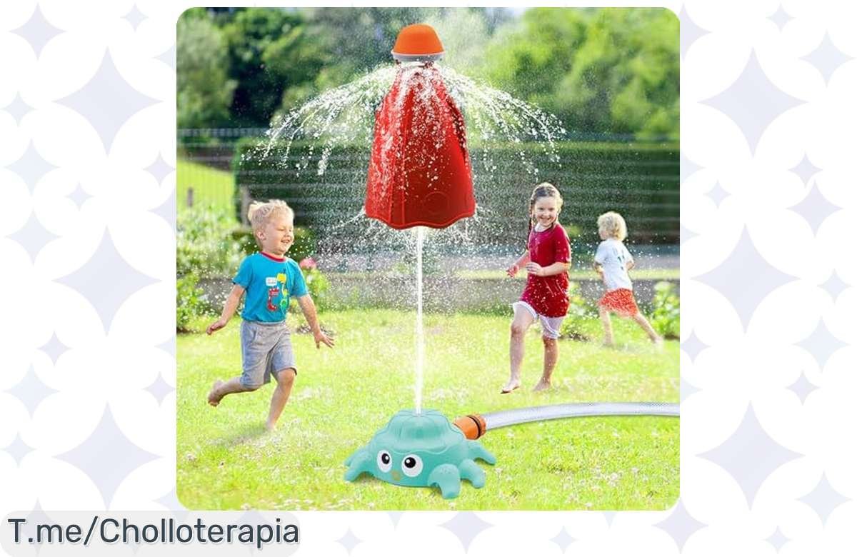 ¡Gangazo! Aspersor de Pulpo Rojo para Niños: Diversión y Frescura por Poco Dinero, ¡Corre!