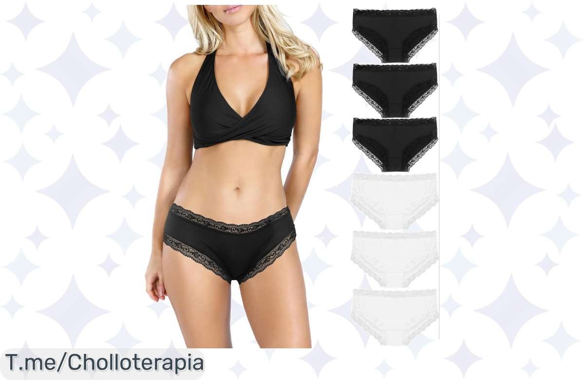 ¡Hazte con este pack de 6 braguitas sensuales y olvídate de las costuras!
