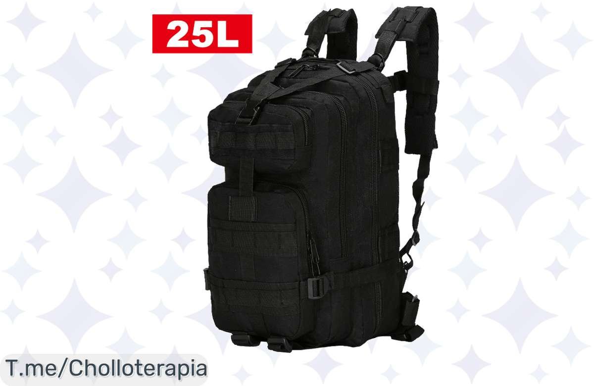 ¡Increíble descuento en mochila táctica militar de 50L resistente al agua!