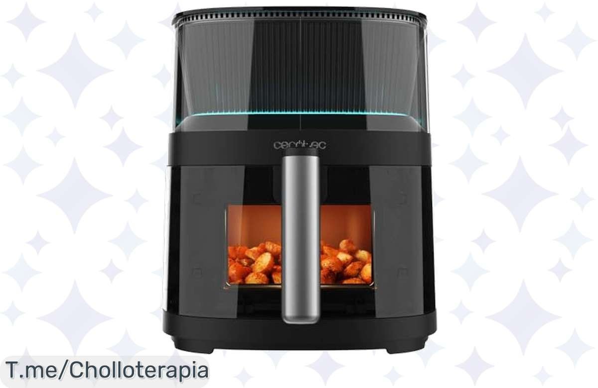 ¡Increíble oferta! Freidora Cecotec sin aceite 5L con tecnología PerfectCook, panel táctil y 10 menús. ¡No te lo pierdas!