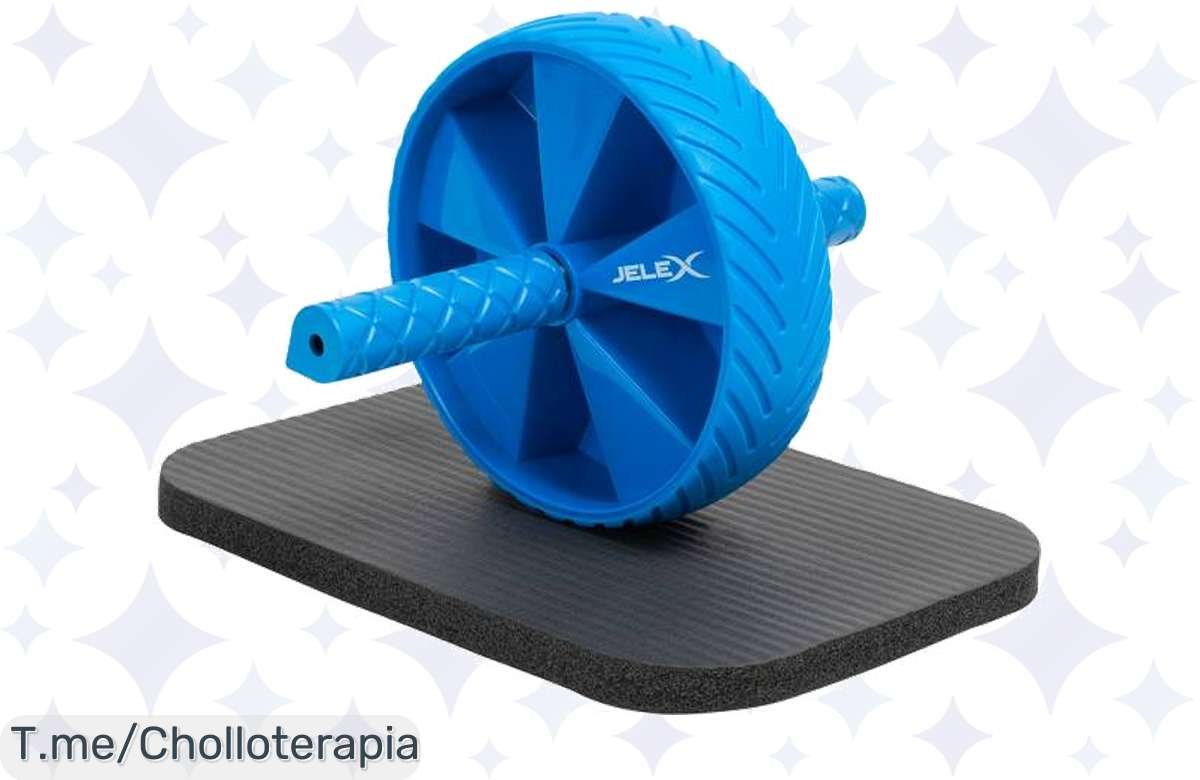 ¡Increíble oferta del JELEX Sixpack! Rueda abdominal negro-azul a precio de ganga, ¡revoluciona tu rutina ya!