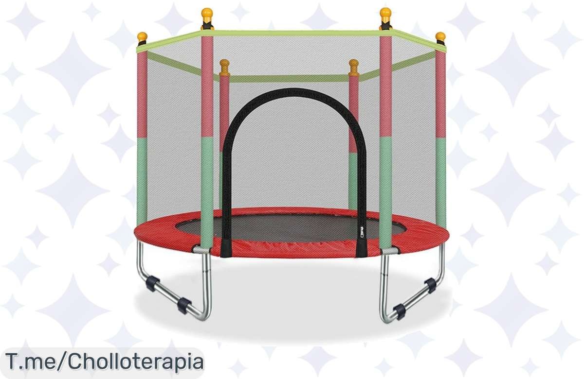 ¡Llévate el trampolín portátil de 120 cm y salta sin parar!