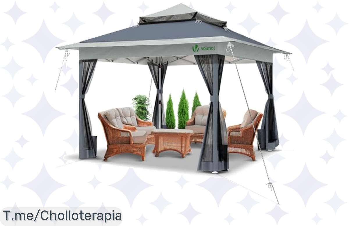 ¡Mega Oferta: Carpa Plegable VOUNOT 3.6×3.6m Dobletech y UV a Precio Regalado!
