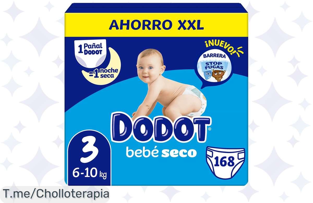 ¡Mega Oferta: Pañales Dodot Bebé Seco, hasta 12h sin fugas! ¡Corre!