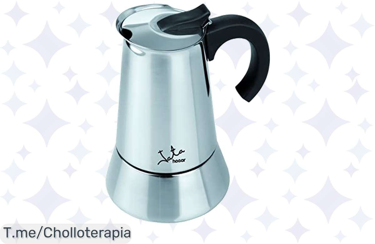 ¡No dejes escapar esta ganga! Cafetera italiana de acero inoxidable Jata CAX106, ideal para todas las cocinas. ¡Aprovecha ya!