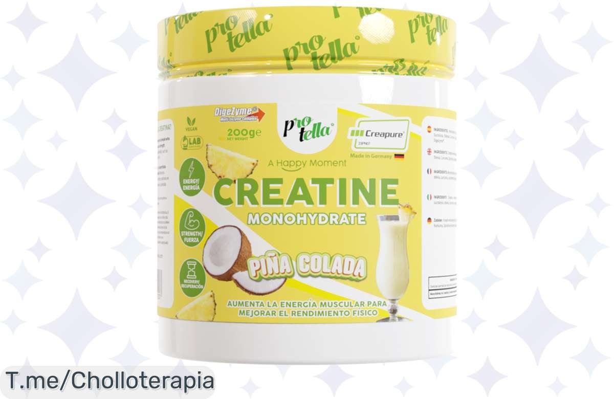 ¡No esperes más! Creatina Creapure 200g Piña Colada sin azúcar, calidad premium y sabor irresistible