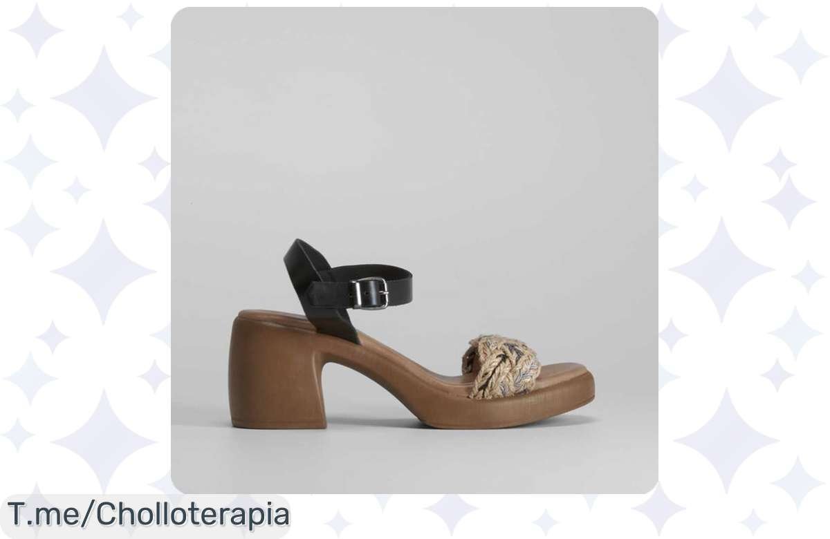 – ¡No te pierdas el descuento del año en las sandalias de tacón pala trenza SENDA ROAD!