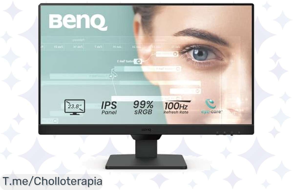 ¡No te pierdas esta ganga! Monitor BenQ 23.8 1080p FHD 100Hz IPS Eye-Care ¡Corre a por él!