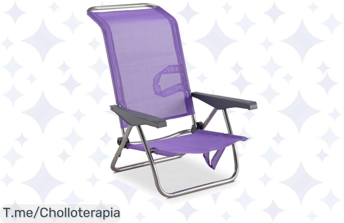 ¡No te pierdas la Silla Playera Baja Beach Morada a un precio ridículo!