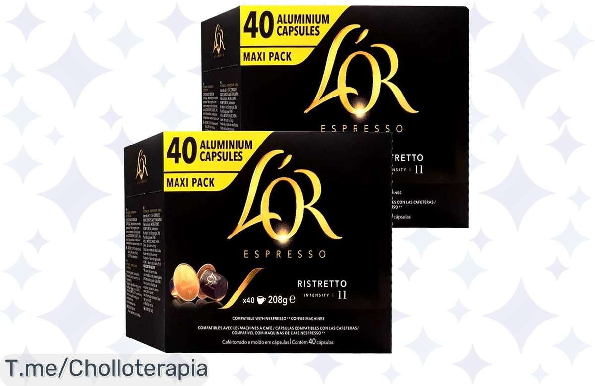 ¡No te quedes sin las 80 cápsulas Maxi Pack de Ristretto L’OR para Nespresso a precio de ganga!
