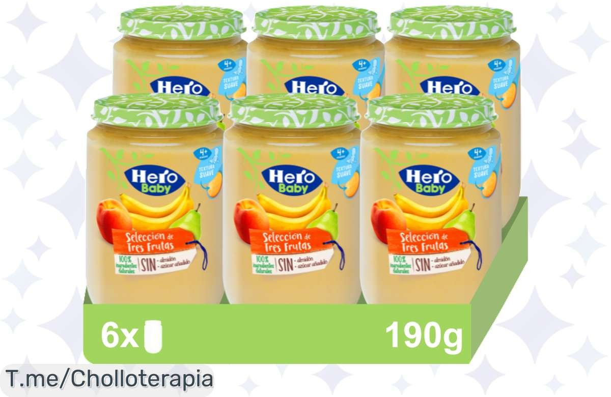¡No te quedes sin probarlos! Hero Baby Pack Tarritos de 3 Frutas para Bebés de 4 meses. ¡Aprovecha ya!